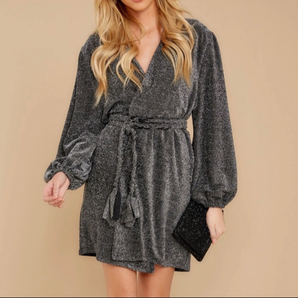 Sparks Fly Wrap Dress (Red Dress Boutique)